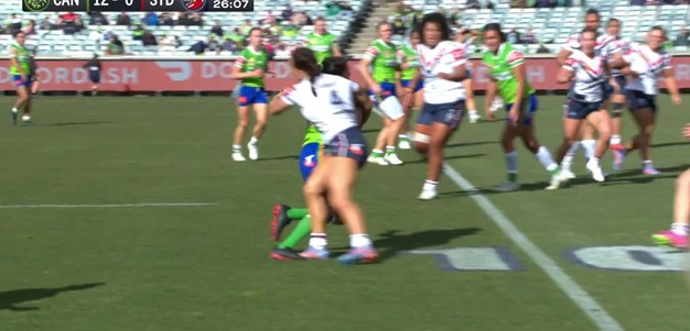 Huge tackle from Isabelle Kelly