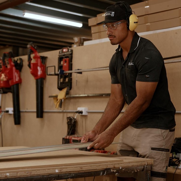Kaufusi prepares for life after football with carpentry trade