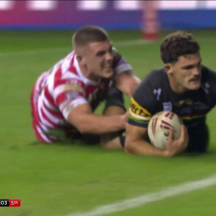 Check out Nathan Cleary's first hit out of the year