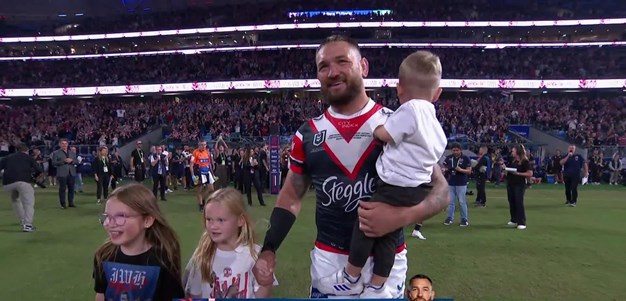 Wonderful scenes as JWH enters the field with his family ahead of game 300