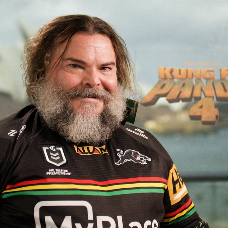 Jack Black reacts to Panthers try celebrations