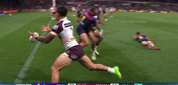 A Broncos try goes begging