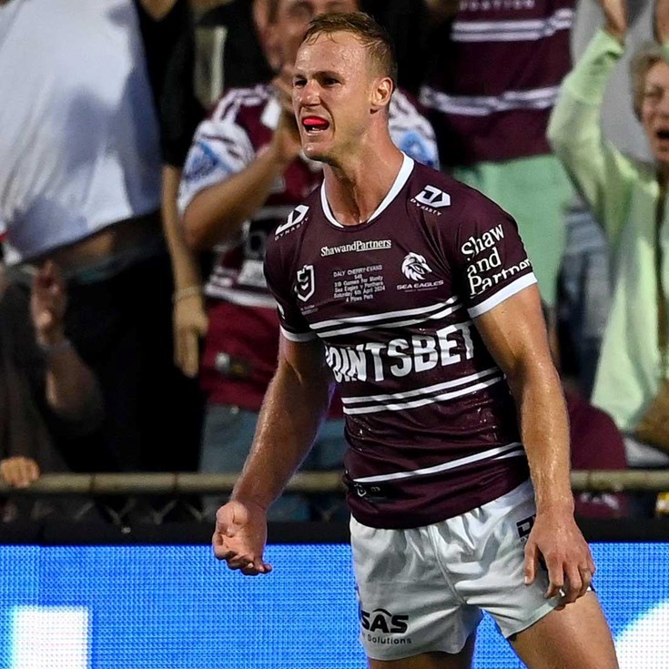 Manly-Warringah Sea Eagles top tries of April