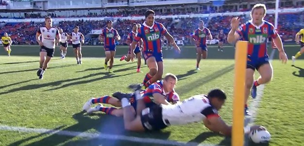 Rd 22: Knights v Warriors - Try 25th minute - David Fusitua