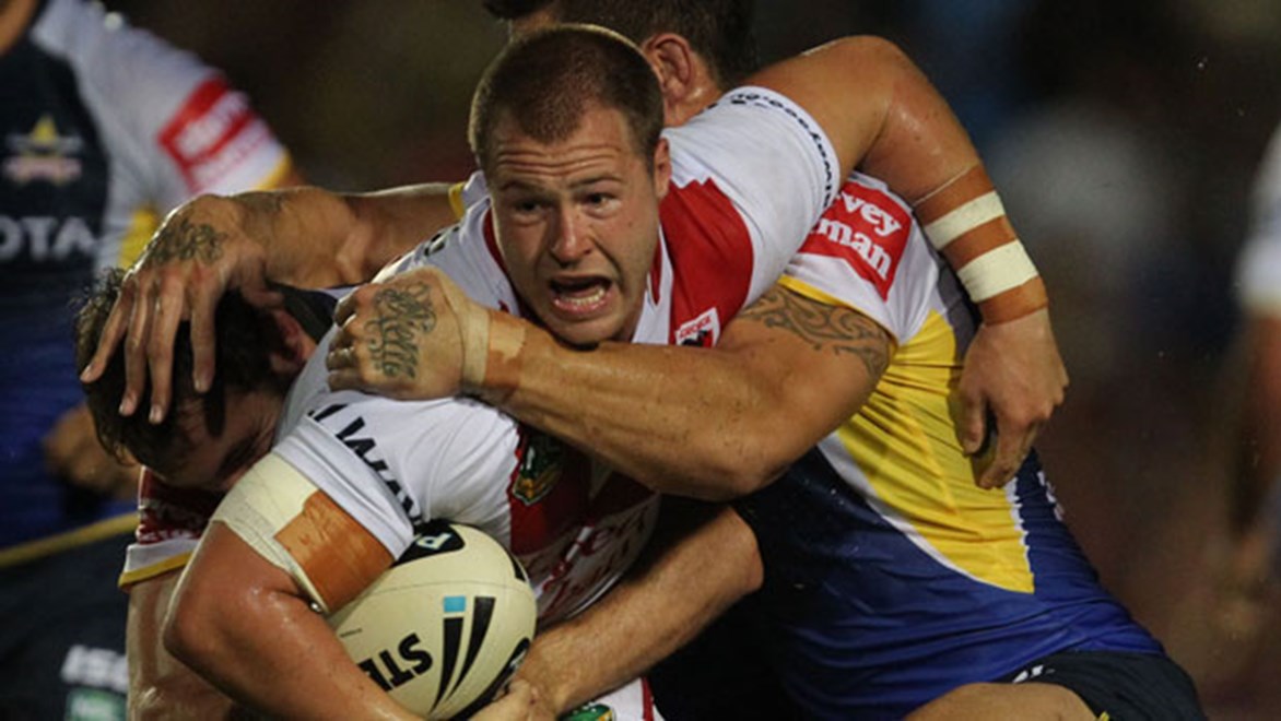 Dragons lock Trent Merrin has played the first two games in each of the past two Origin series; he’s hoping to add a complete series to his resume in 2013.
