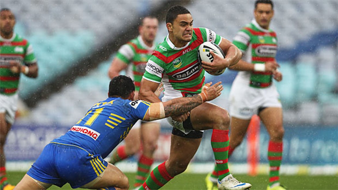 Souths' Dylan Walker scored his team's first try this afternoon