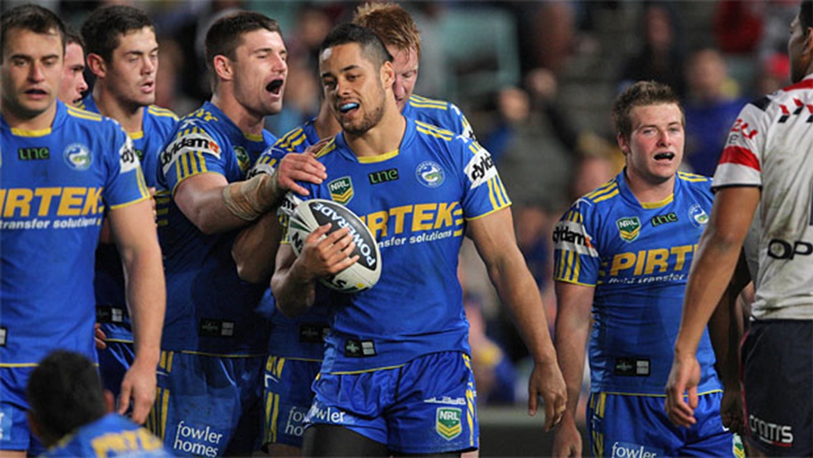 Jarryd Hayne has been named to return from injury for Parramatta's clash with Manly on Monday night