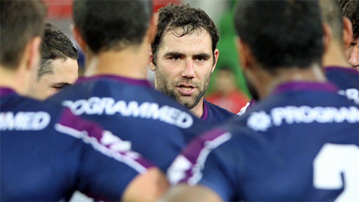 Melbourne have named skipper Cameron Smith (pictured), Cooper Cronk and Billy Slater for Sunday's clash with the Warriors