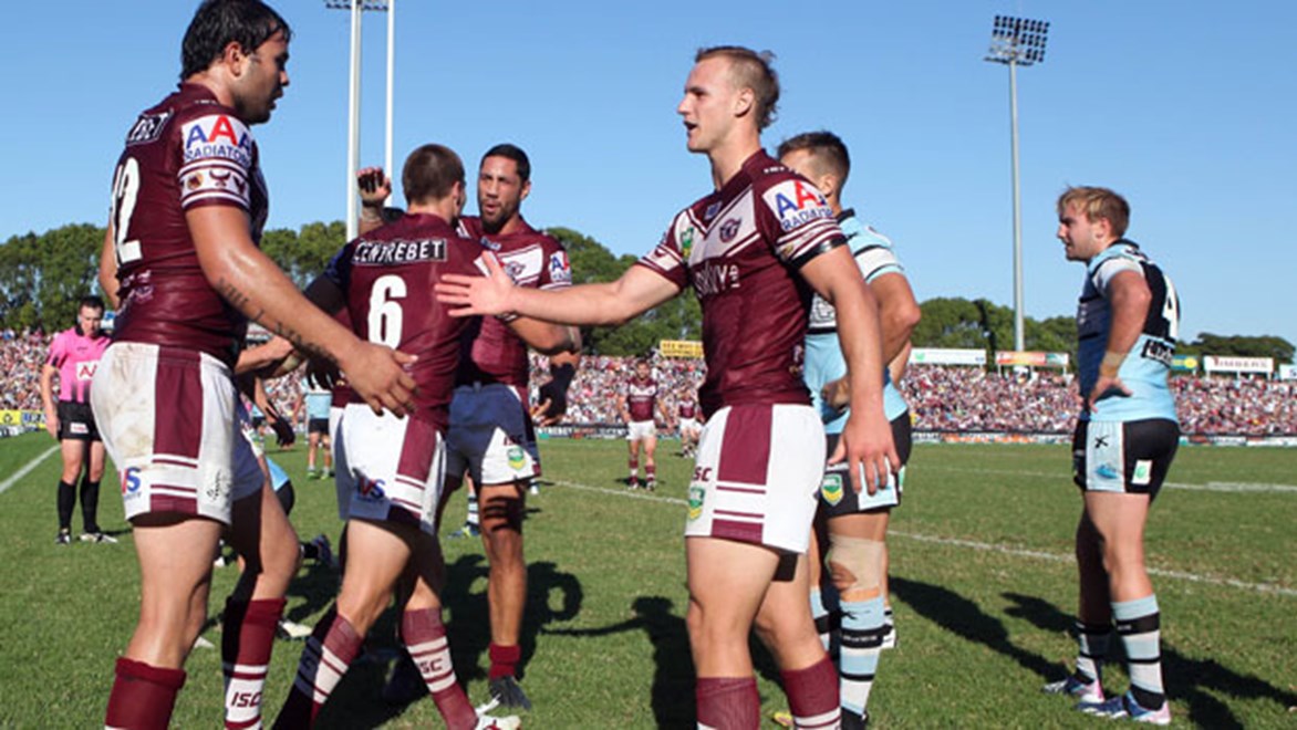 Petero Civoniceva foresees more scenes like this when Manly take on the Sharks on Friday night.