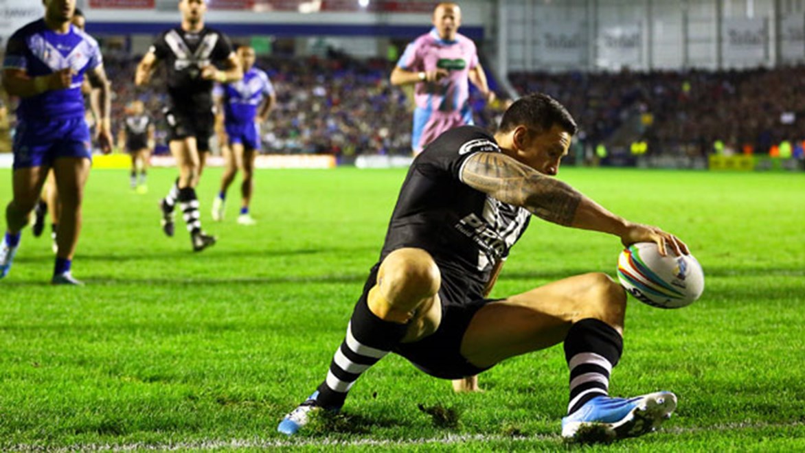 Sonny Bill Williams bombed a certain try by slipping over the dead ball line against Samoa.