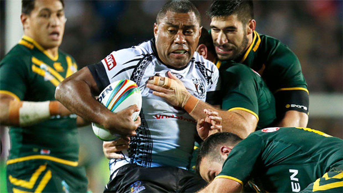 Petero Civoniceva led the Fijians from the front and was the best forward on the field against Australia.