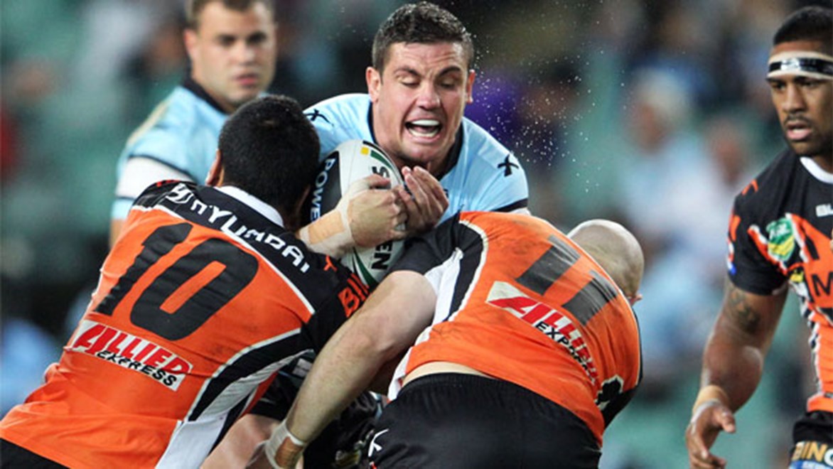 Chris Heighington is one of several Sharks looking forward to taking on his old club the Wests Tigers.