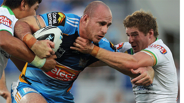 Gold Coast Titans prop Matt White will be eased back from a serious knee injury.