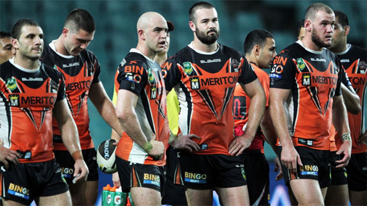 The Wests Tigers' bad run of luck has continued with a tough draw and Tim Moltzen's pre-season injury.