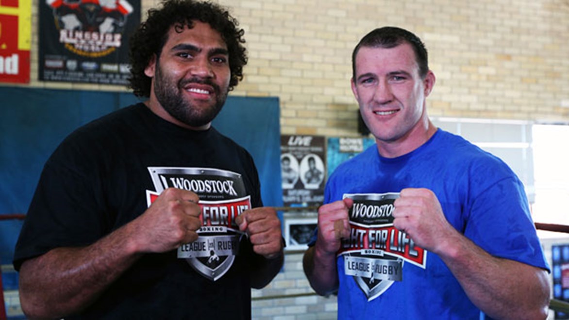 Sam Thaiday and Paul Gallen are swapping footy jerseys for boxing gloves in a bid to raise money for charity.
