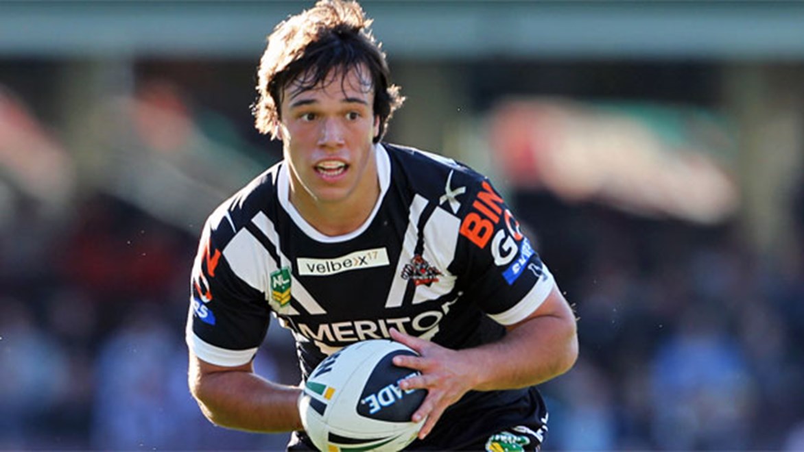 Teenage halfback Luke Brooks may hold the Wests Tigers' chances in his hands this season. Copyright: Renee McKay/NRL Photos.