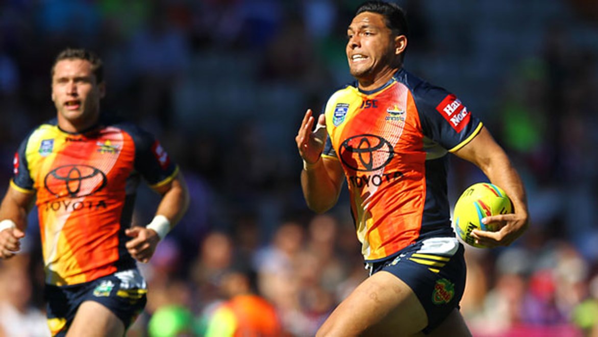 Curtis Rona was one of the stars of the Auckland Nines weekend for the Cowboys. Photo: photosport.co.nz