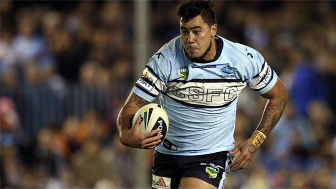 Andrew Fifita could still have some improvement in him, according to Sharks coach Peter Sharp. Copyright: Renee McKay/NRL Photos.