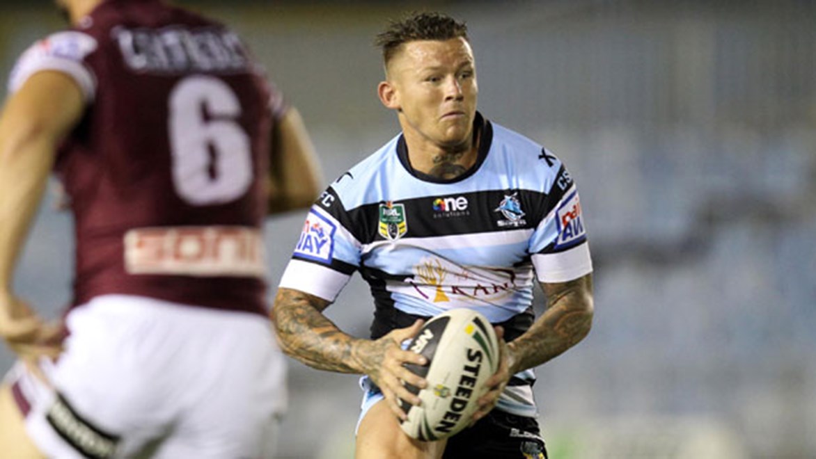 Todd Carney remains the focal point of the Sharks attack ahead of their Round 1 clash with the Titans. Copyright: Grant Trouville/NRL Photos