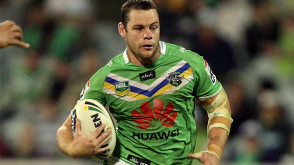 Canberra lock Shaun Fensom says he doesn't focus on the stats, despite his status as a star of Holden NRL Fantasy. Copyright: Robb Cox/NRL Photos.