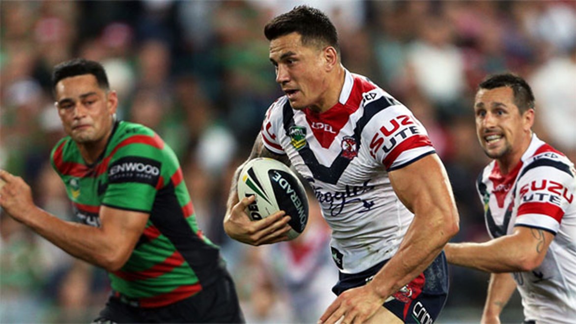 Sonny Bill Williams will get plenty of attention as usual when the Roosters take on the Rabbitohs in the NRL season opener. Copyright: Renee McKay/NRL Photos.