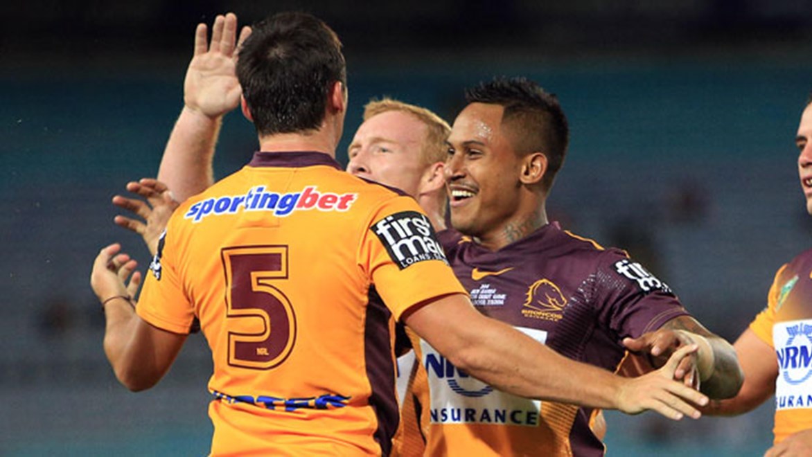 Ben Barba's influence was significant as the Broncos celebrated a hard-fought win over the Bulldogs on Friday night. Copyright: Col Whelan/NRL Photos