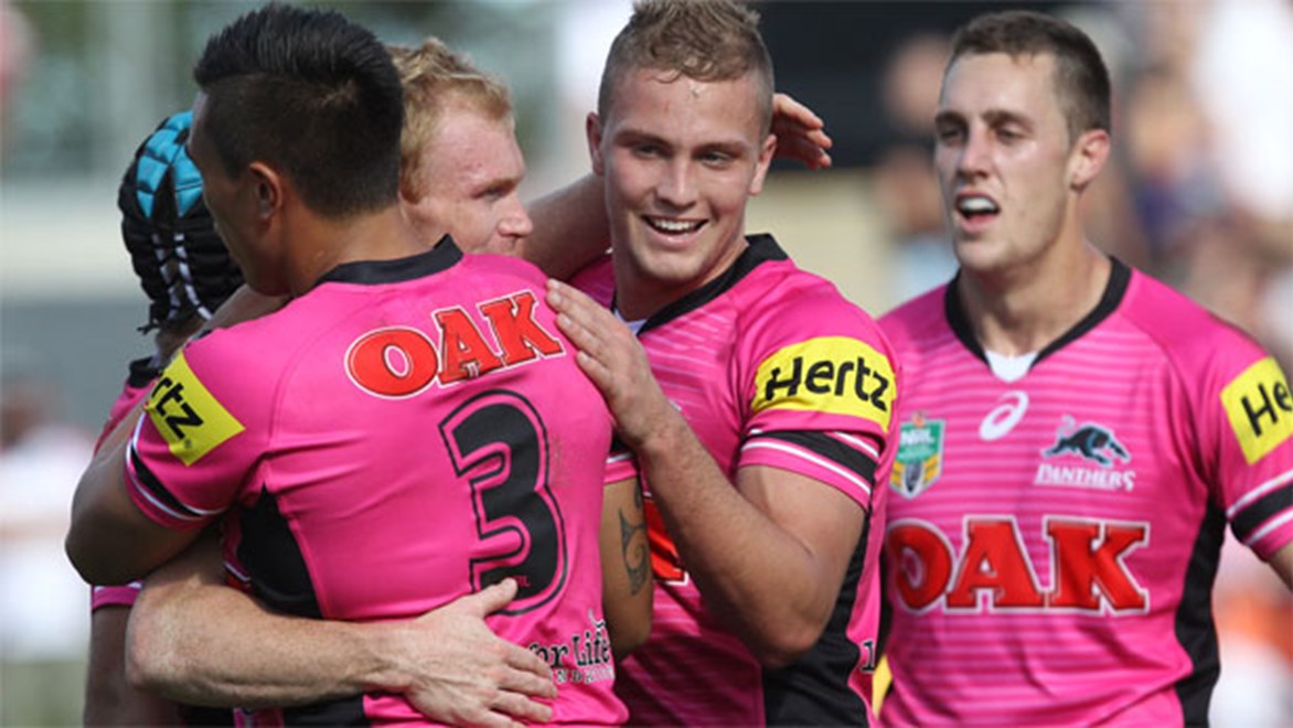 The new-look Penrith Panthers enjoyed a comfortable first-up win over Newcastle. Copyright: Colin Whelan/NRL Photos.
