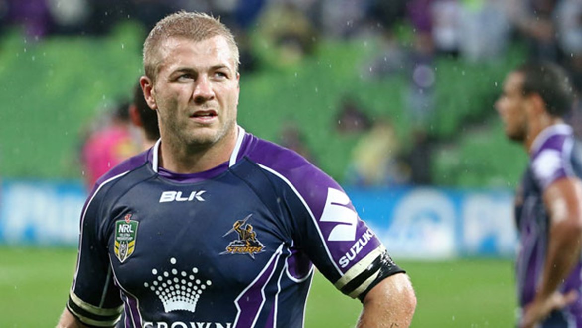 Ryan Hinchcliffe is expecting a torrid forward battle when the Storm host the Knights on Monday night. Copyright: Brett Crockford/NRL Photos