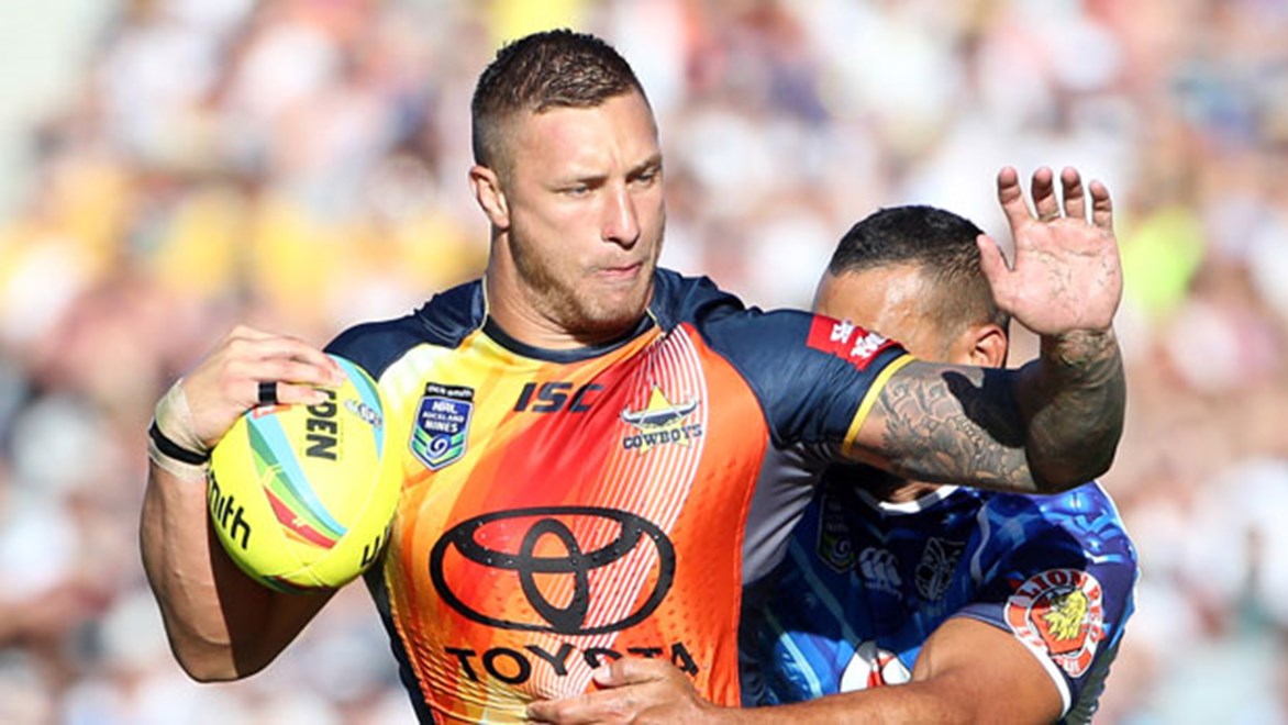Tariq Sims has thrust himself back into Origin contention with a strong start to the 2014 season with the Cowboys. Copyright: NRL Photos