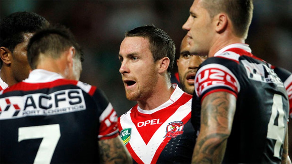 Roosters pivot James Maloney says his team will be just fine without the suspended Jared Waerea-Hargreaves. Copyright: NRL Photos/Renee McKay. 