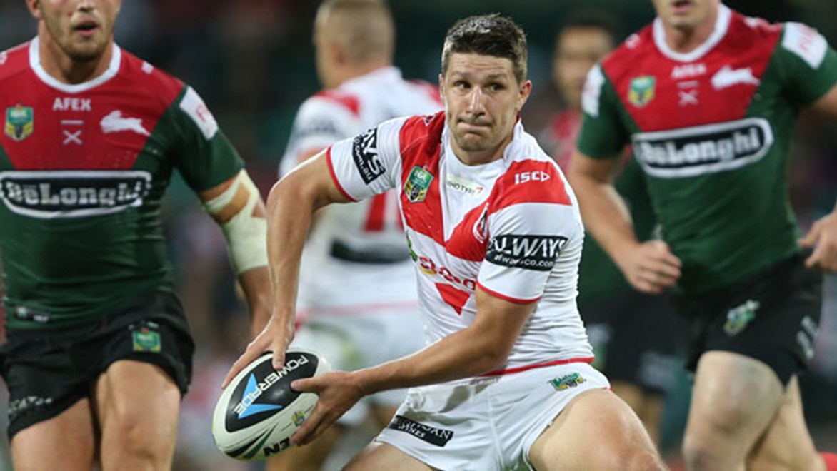 Gareth Widdop returns to Melbourne for the first time as the Dragons' No.1 playmaker. Copyright: Robb Cox/NRL Photos