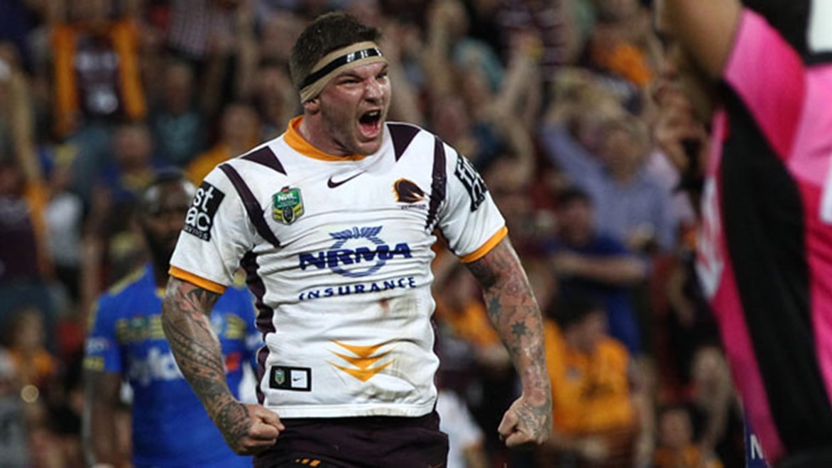 Despite a strong start to 2014 Broncos prop Josh McGuire refuses to entertain any thoughts of an Origin call-up. Copyright: Col Whelan/NRL Photos