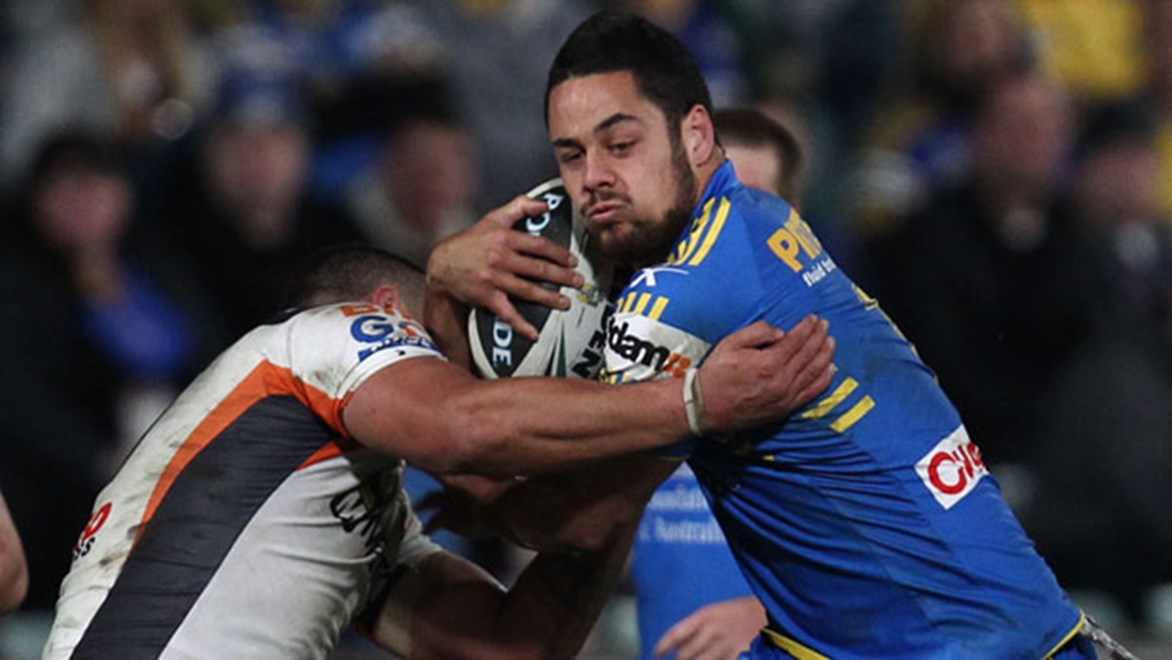Eels co-captain Jarryd Hayne will bring sublime form into Easter Monday's blockbuster clash against Wests Tigers at ANZ Stadium. Copyright: Col Whelan/NRL Photos
