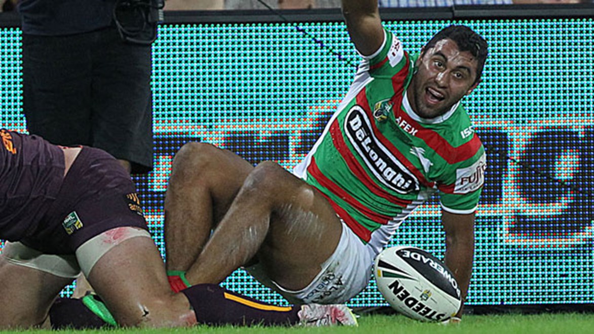 A try on debut for Alex Johnston has raised further doubts about Nathan Merritt's place in the Rabbitohs side.