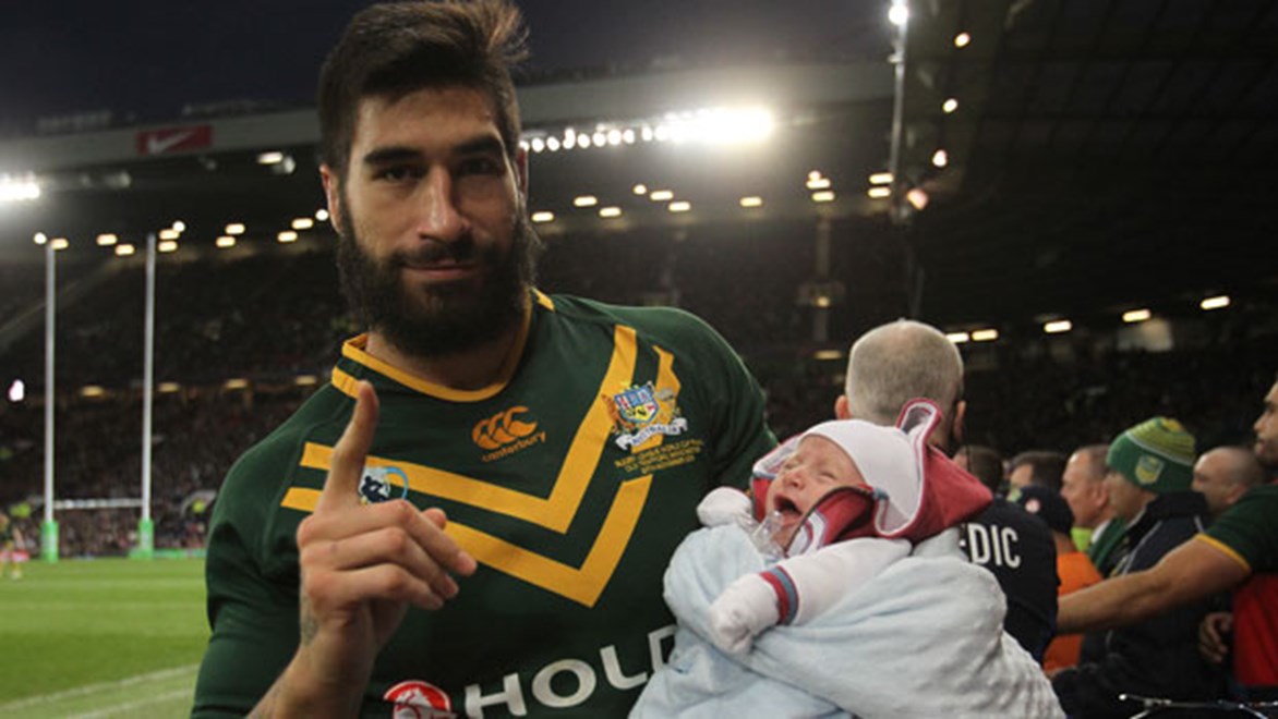 James Tamou's 2013 of highs and lows finished with the birth of his son Brooklyn and a World Cup win with the Kangaroos.