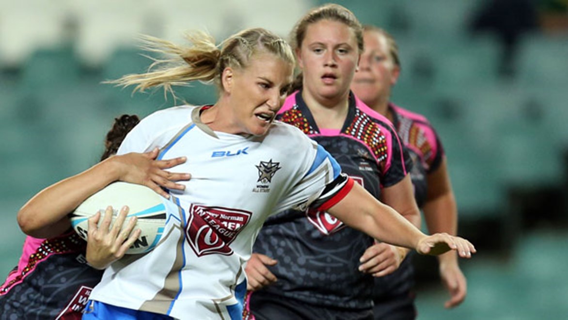 Women's All Stars captain Ali Brigginshaw had a great game in her side's historic match against the Indigenous Women's All Stars on Friday night at Allianz Stadium.