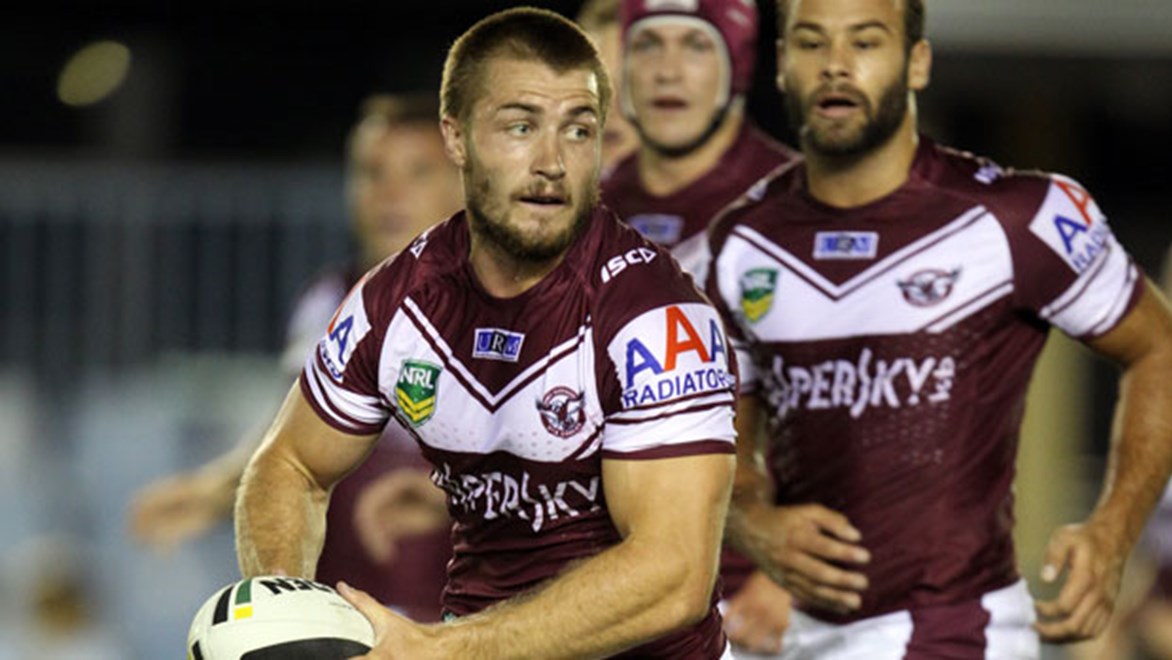 Injuries to Kieran Foran (pictured) and Jamie Lyon have hurt Manly, with inexperienced playmaker Jack Littlejohn to be thrust into the fray again on Saturday against the Storm - possibly also without Daly Cherry-Evans.
