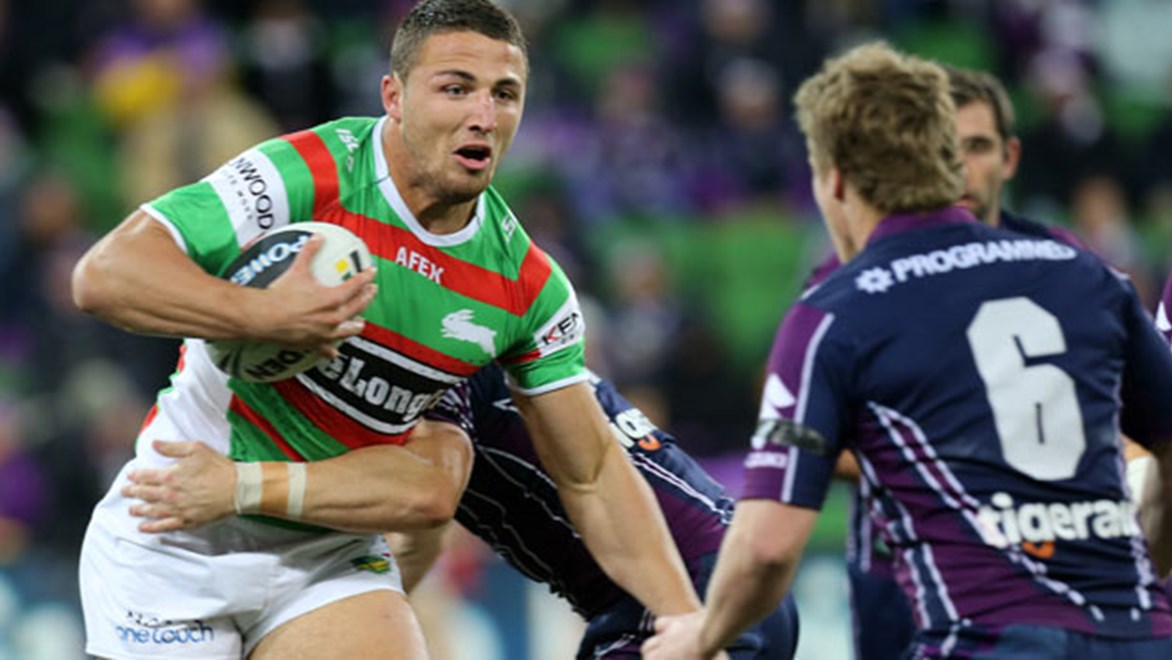 South Sydney's Sam Burgess ranks as the second most prolific offloader in the NRL in 2014.