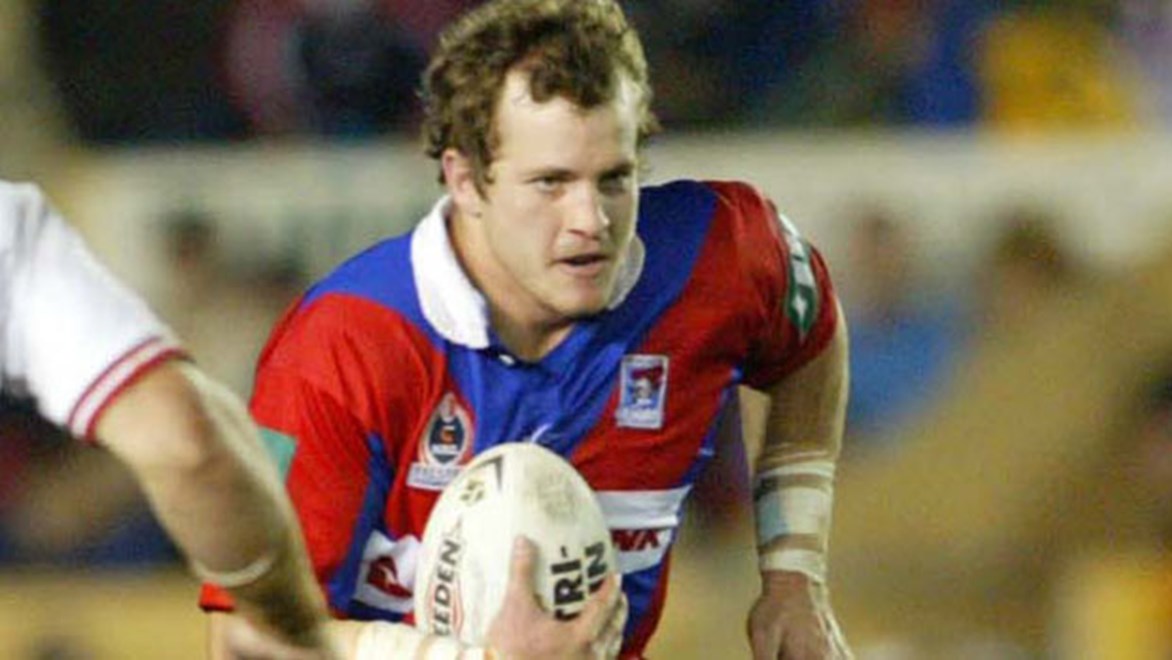 A youthful Clint Newton carts the ball up for the Knights in his third season in first grade in 2003.