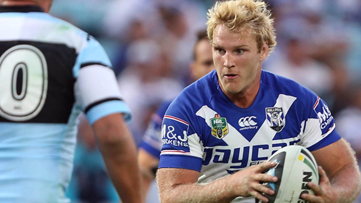 Aiden Tolman has been named to make his NRL return as the Bulldogs host the Sea Eagles at ANZ Stadium in Round 17.