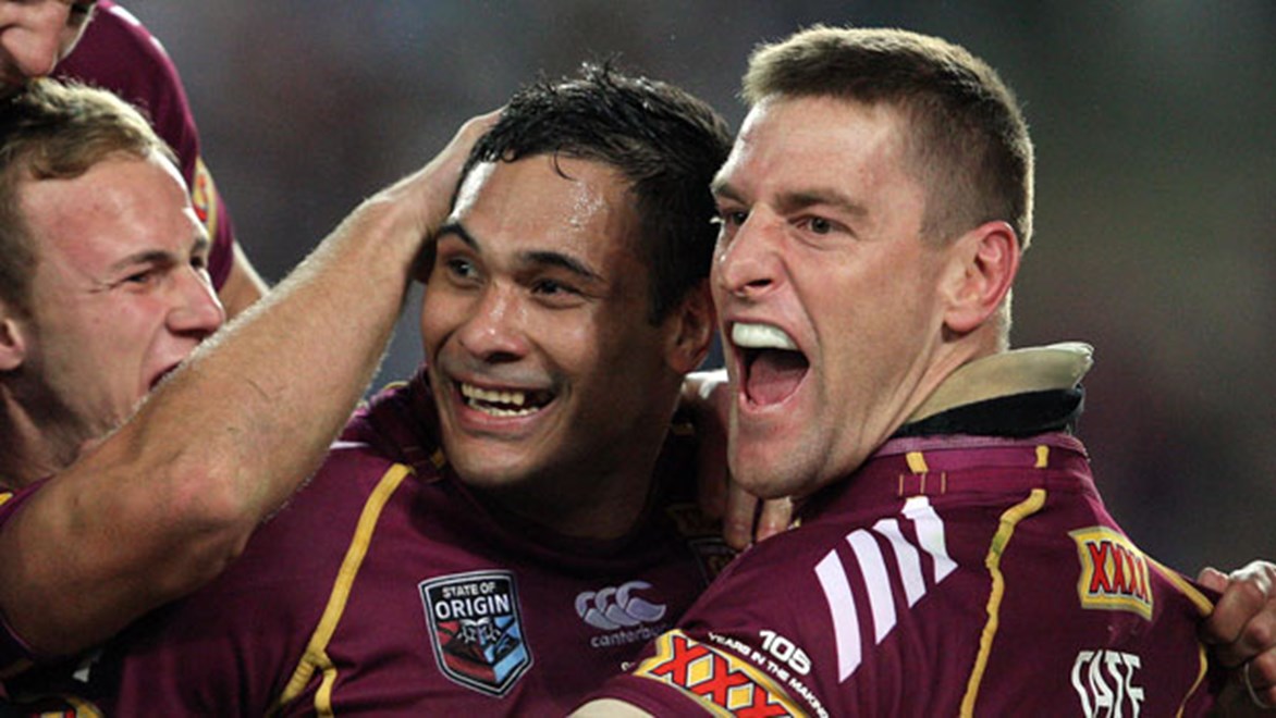 An Origin without Brent Tate alongside him will be an unfamiliar situation for Maroons centre Justin Hodges.