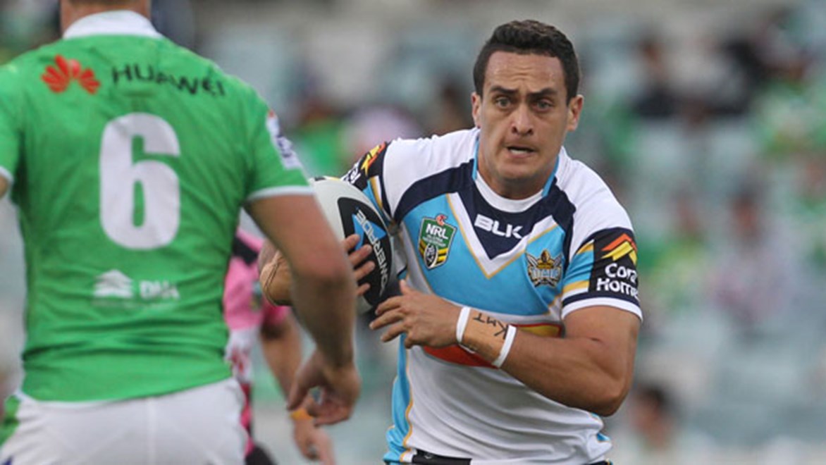 Brad Takairangi's work at left centre for the Titans has the potential to cause the Raiders defence plenty of headaches on Sunday.