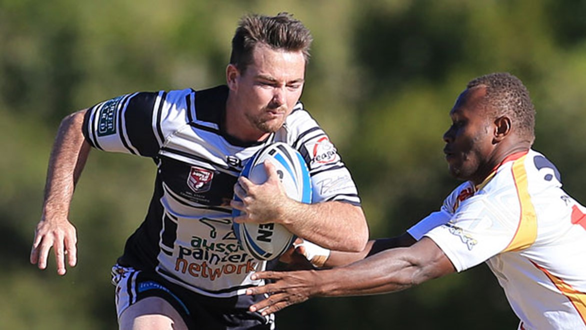 Michael Burgess scored twice as Tweed Heads racked up 60 points against the PNG Hunters on Sunday.