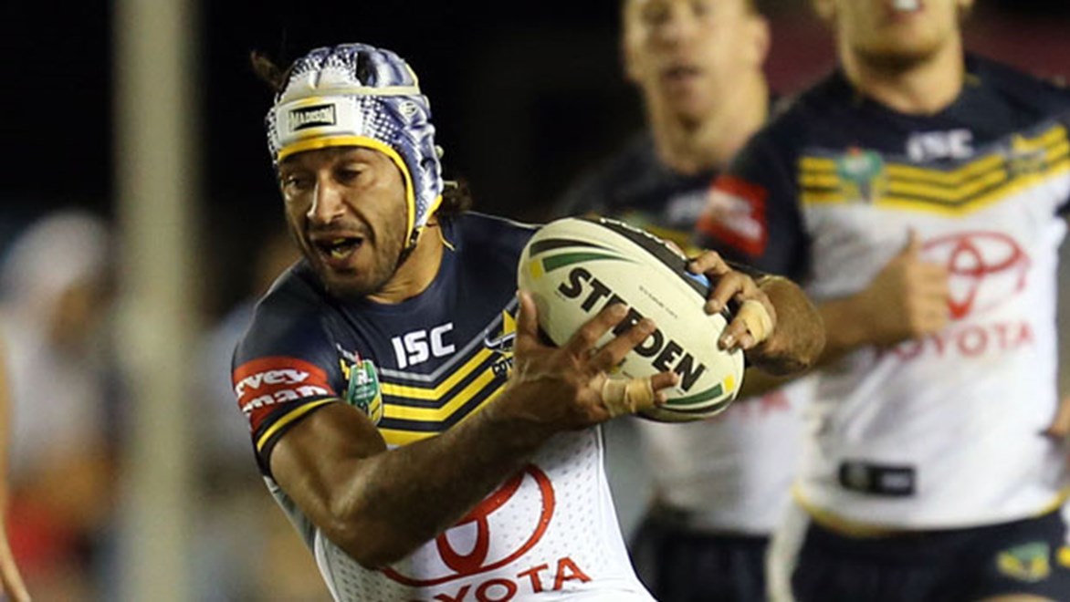 Johnathan Thurston was at his mercurial best on Friday night, scoring two tries and kicking six goals in the Cowboys' 36-18 win over Cronulla.