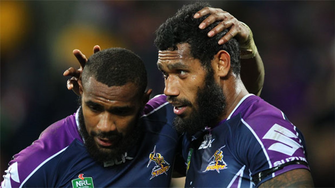 Melbourne's new pair of Fijian flyers cashed in against the Raiders on Saturday night.