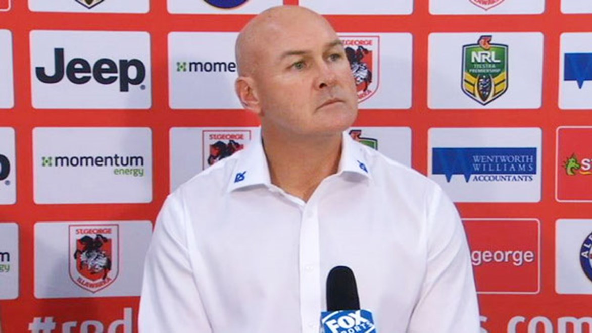 Paul McGregor addresses the media following his side's Round 19 loss to the Sea Eagles.