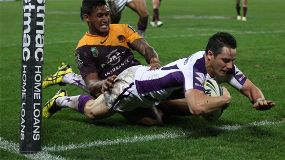 Cooper Cronk was the star of the show as the Storm smashed Brisbane on Friday night.