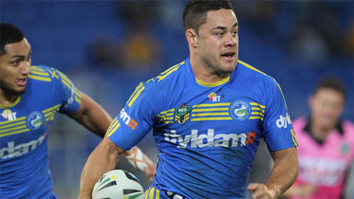 A superb second-half display from Jarryd Hayne carried the Eels to victory over the Titans on Saturday night.