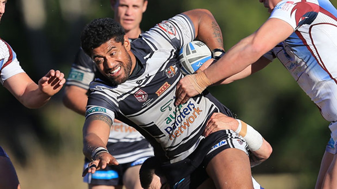 Tweed Heads prop Pele Peletelese charges into the Capras defence as the Seagulls extended their unbeaten streak to 12 games with a 35-24 win.