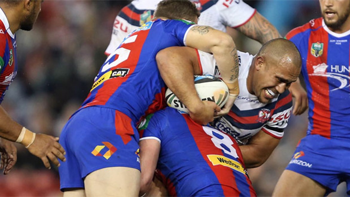 Fired up... Roosters prop Sam Moa calls out team-mates on complacency.